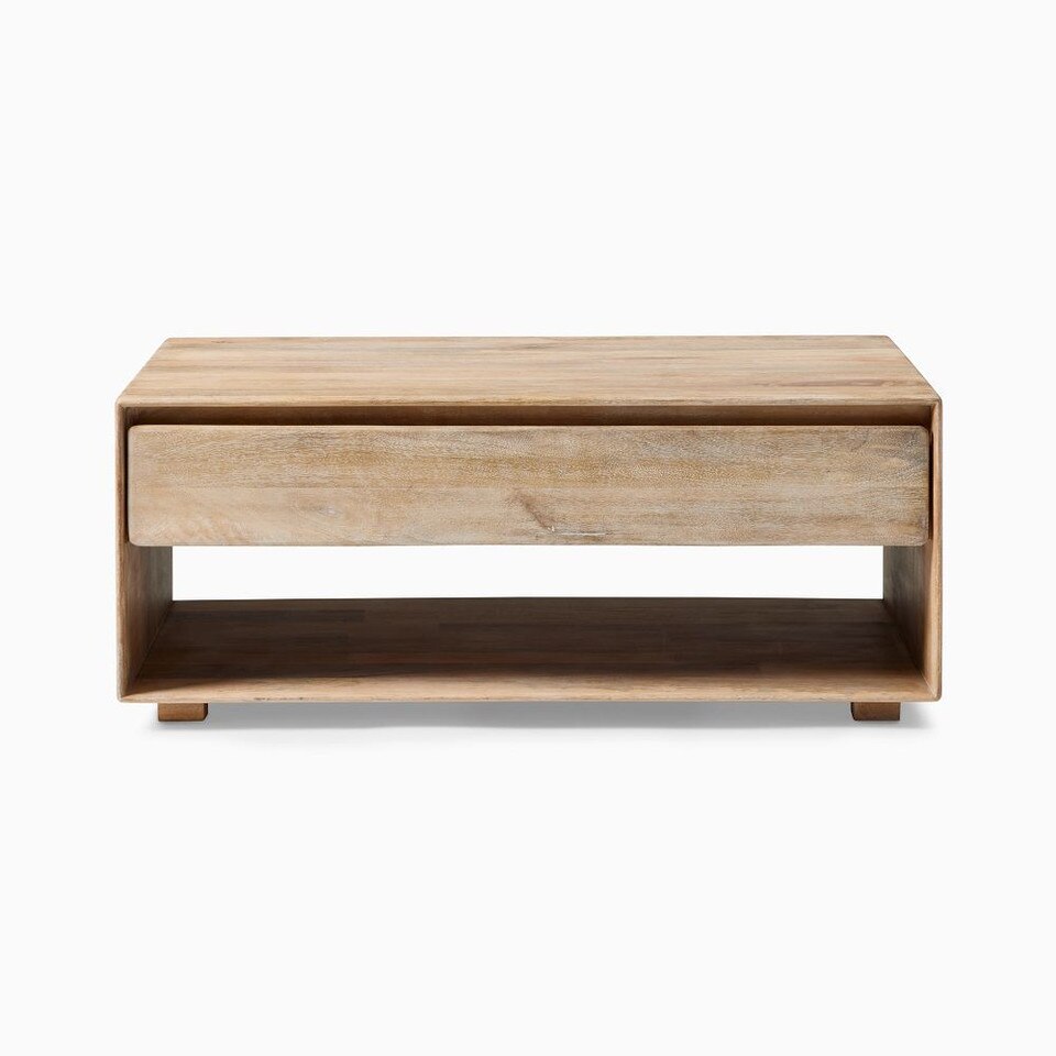 Anton Solid Wood Storage Coffee Table West Elm UK